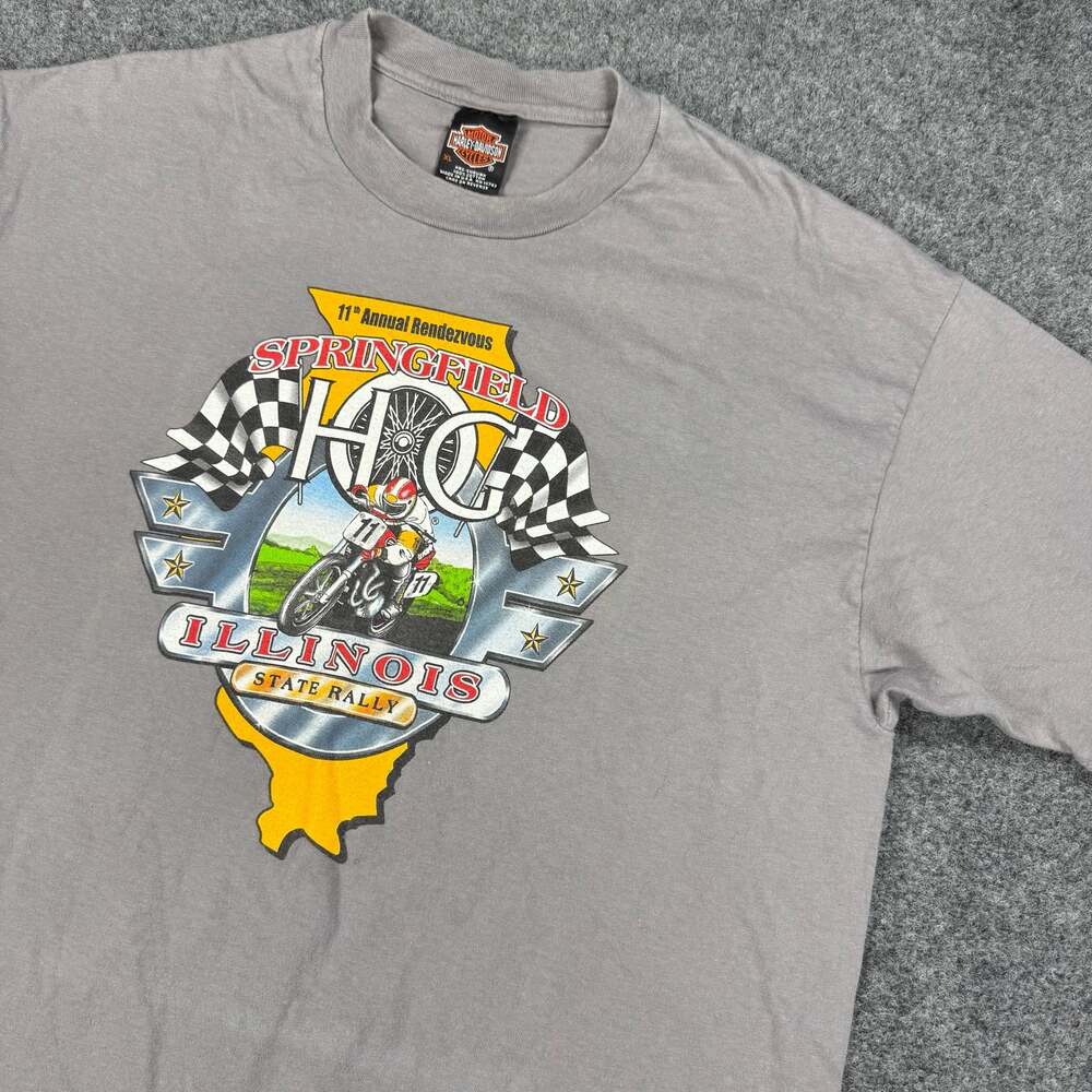 Vintage Harley-Davidson 2000 Springfield Illinois State Rally T-Shirt XL